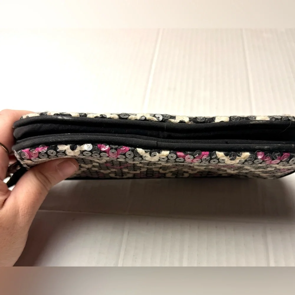 Vera Bradley Shimmer Sequins Wristlet Clutch Purse In‎ 